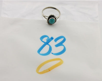 Navajo Ring 925 Silver Turquoise Artist Signed SkyStone Creations C.80's
