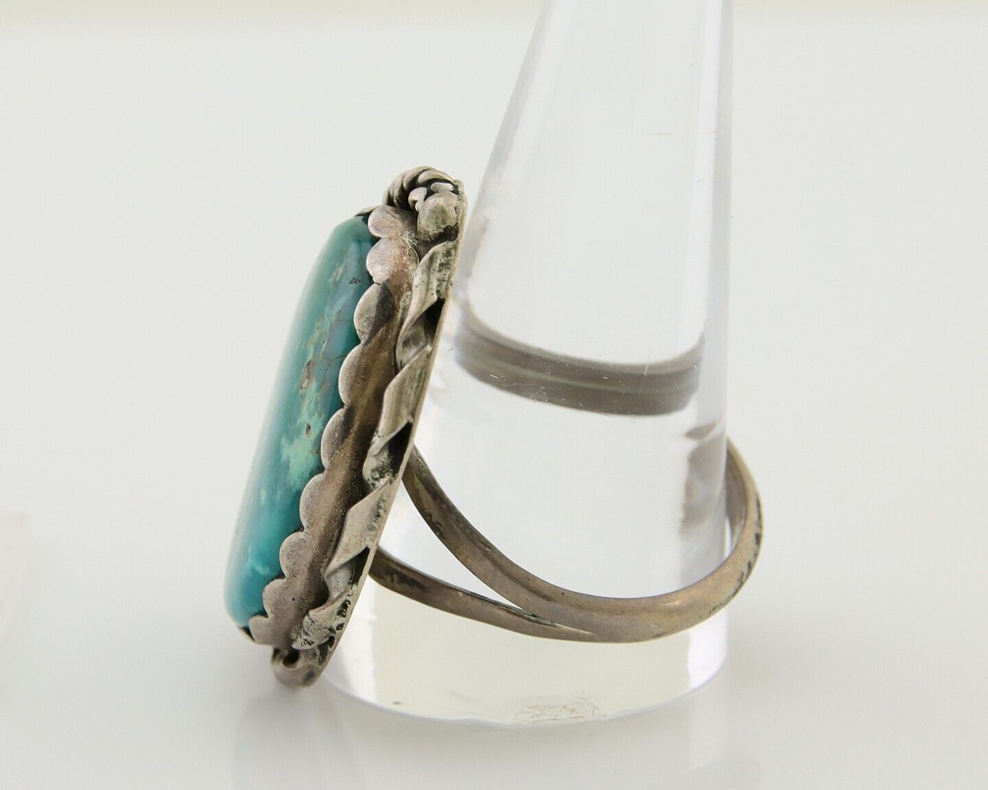 Men Navajo Ring 925 Silver Turquoise Native American Artist C.80's