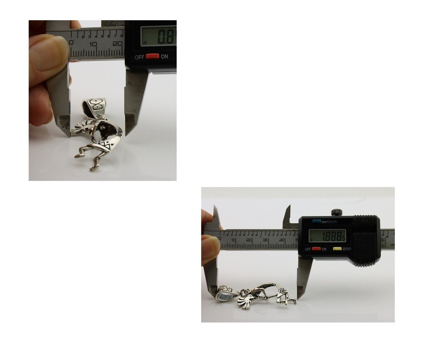 Navajo Kokopelli Pendant 925 Sterling Silver Native Artist Masha C.80's