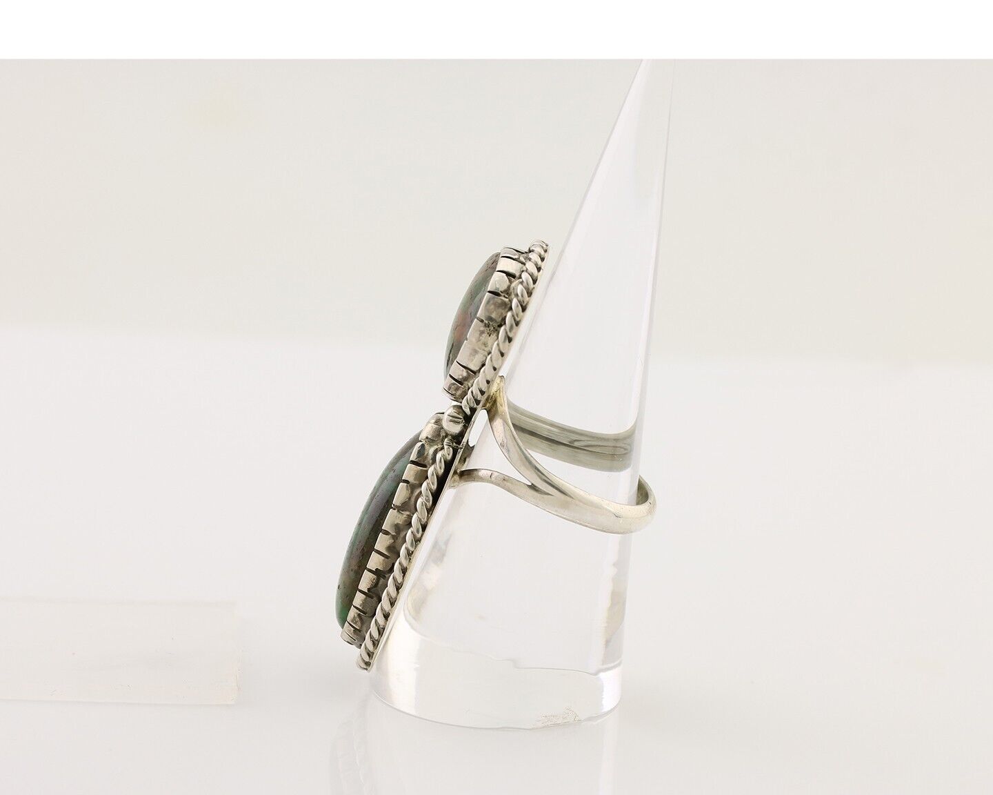 Navajo Handmade Ring 925 Silver Natural Tuquoise Artist Signed B Yazzie C.80's