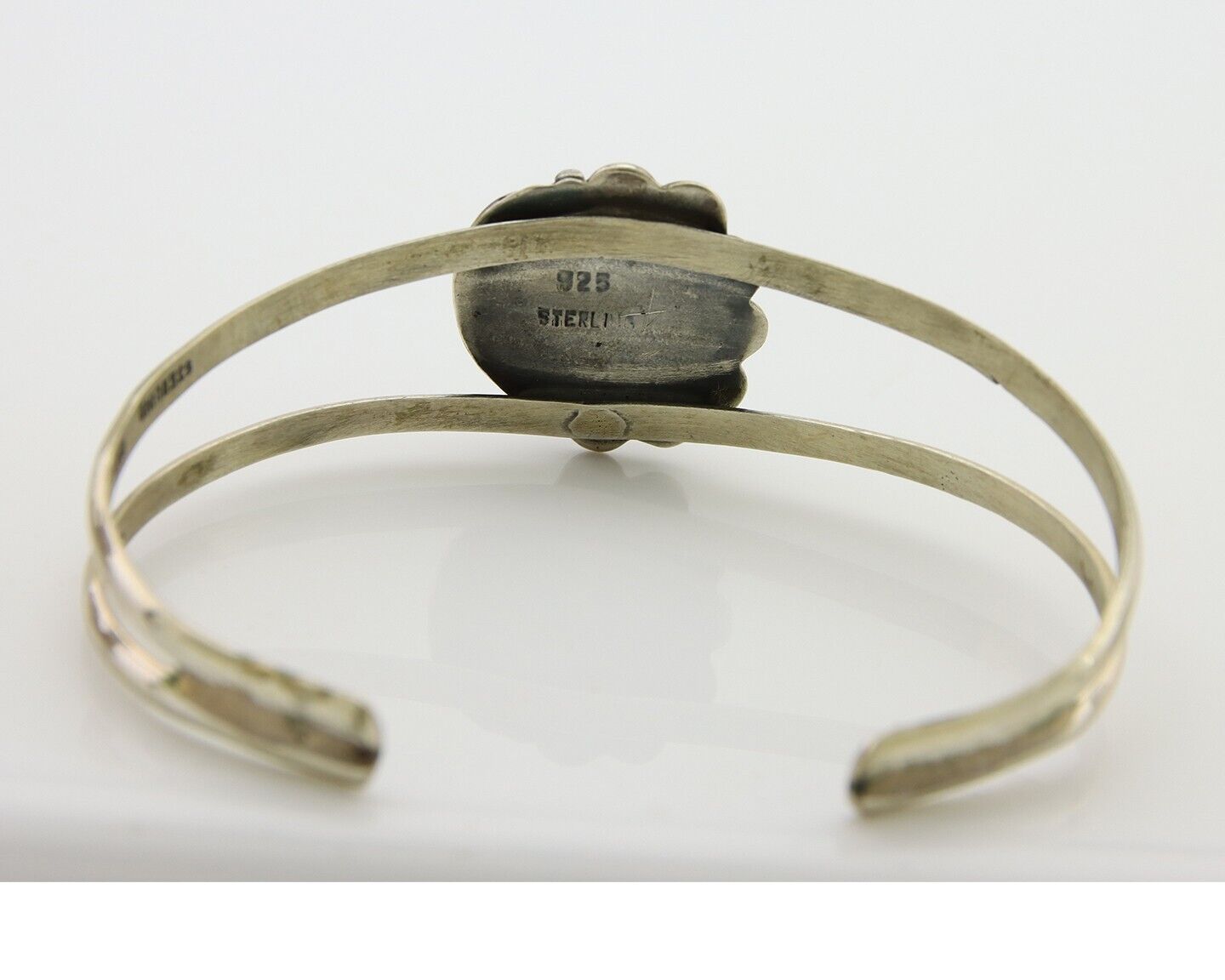 Navajo Cuff Bracelet 925 Silver Turquoise Cuff Native American Artist C.80's