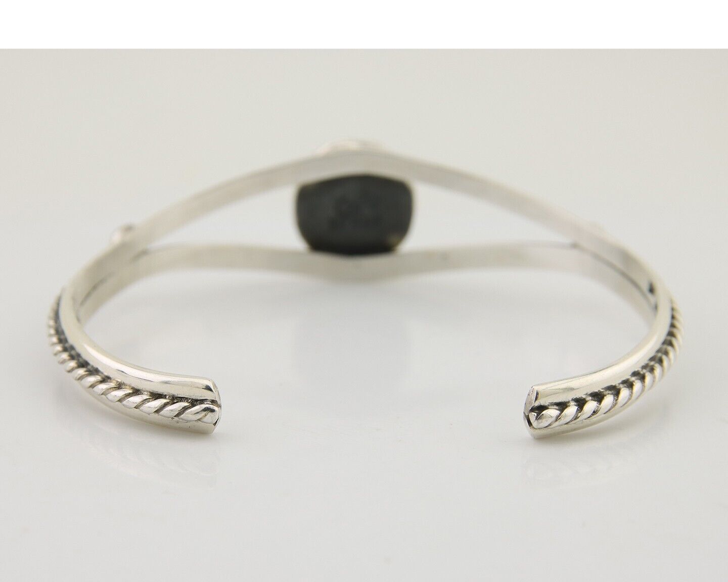 Navajo Bracelet 925 Silver Blue Turquoise Artist Signed Gecko C.80's