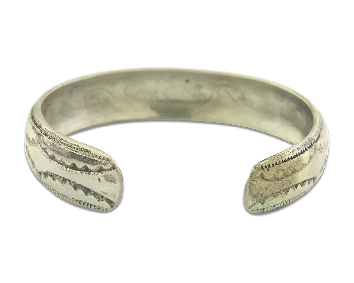 Navajo Bracelet 925 Silver Inlaid Turquoise Cuff Artist Signed LB C80s