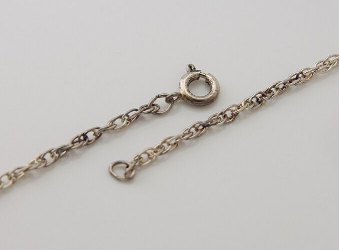 Navajo Necklace 925 Silver Natural Turquoise Artist Signed PM C.80's