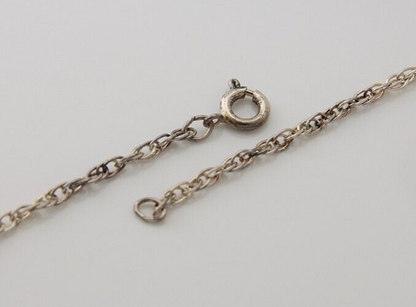 Navajo Necklace 925 Silver Natural Turquoise Artist Signed PM C.80's