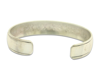 Navajo Bracelet 925 Silver Inlaid Turquoise Cuff Artist Signed NAKAI C.80's