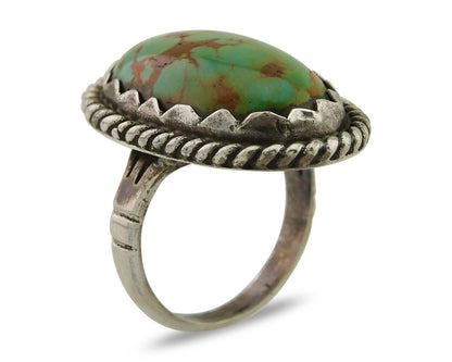 Navajo Ring 925 Silver Turquoise Artist Signed Sunset C.80's