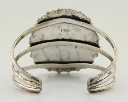 Navajo Bracelet 925 Silver Blue Turquoise Native American Artist C.80's