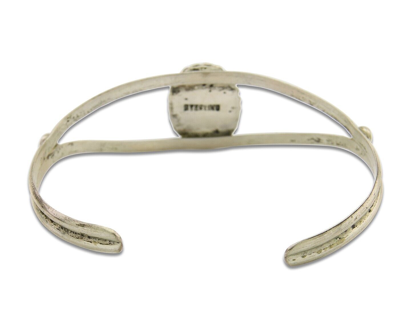 Navajo Cuff Bracelet 925 Silver Turquoise Native American Artist Handmade C.80's