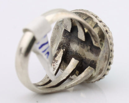 Navajo Ring 925 Silver Damele Turquoise Native American Artist C.80's