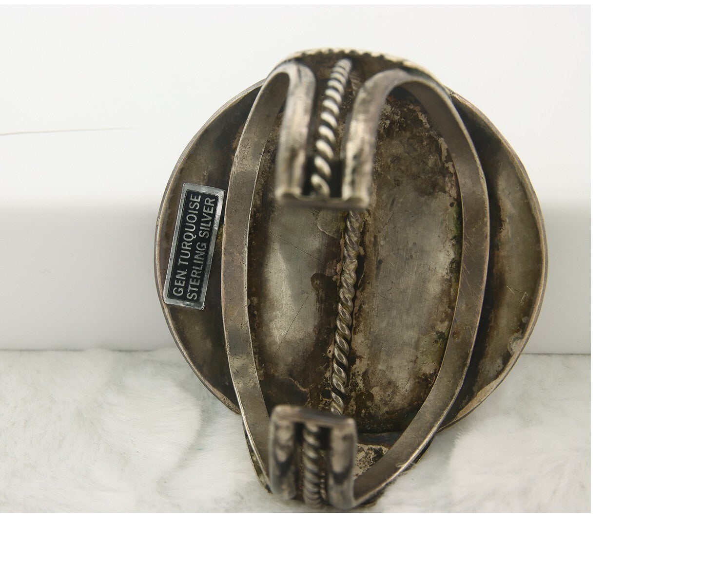 Navajo Bracelet 925 Silver Coral & Turquoise Native American Artist C.80's