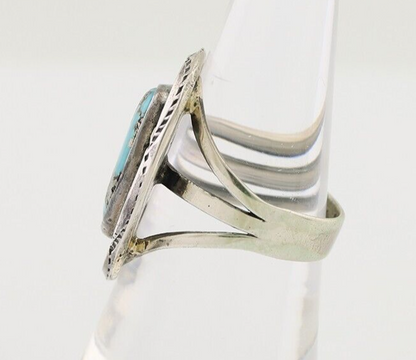 Navajo Handmade Ring 925 Silver Turquoise Native American Artist C.80's