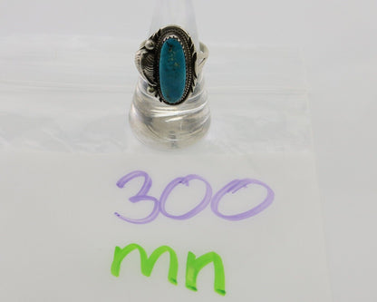 Navajo Ring 925 Silver Natural Blue Turquoise Native American Artist C.80's