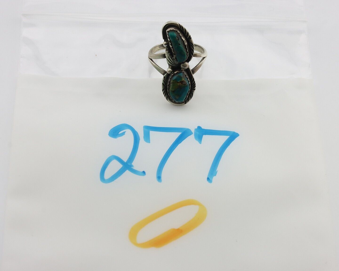 Navajo Ring 925 Silver Natural AAA Blue Turquoise Artist Signed Tom Willeto C80s