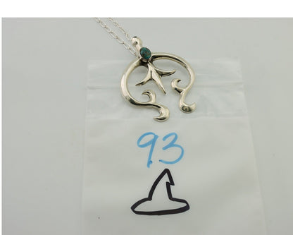 Navajo Necklace 925 Silver Spiderweb Turquoise Native Artist C.2008's