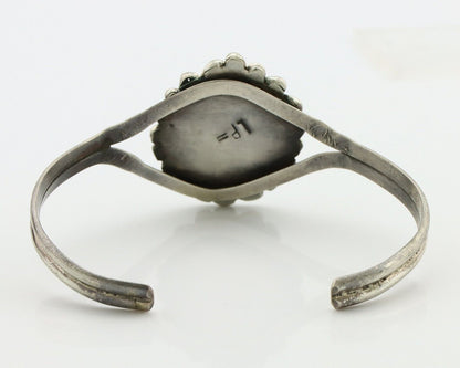 Navajo Bracelet 925 Silver Natural Turquoise Artist Signed L Platero C.80's