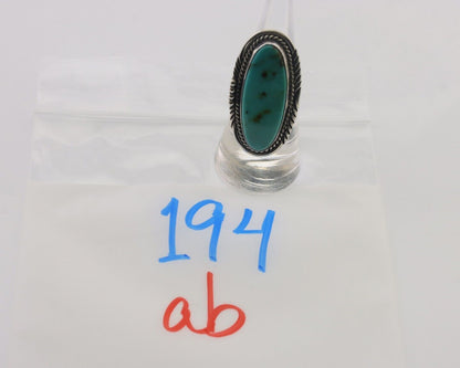 Navajo Ring 925 Silver Natural Turquoise Artist Signed William Denetdale C.80's