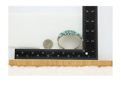 Navajo Cuff Bracelet Sterling Silver Authentic Turquoise Signed Ben Boyd