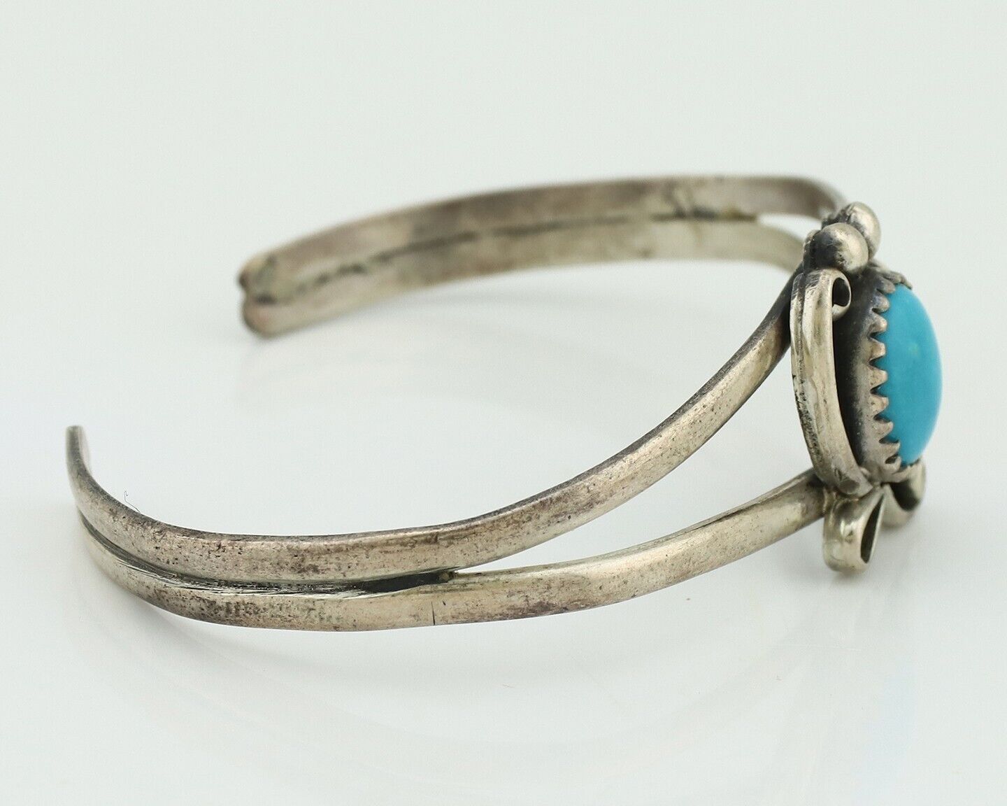 Navajo Slave Bracelet 925 Silver Natural SB Turquoise Native American C.80's