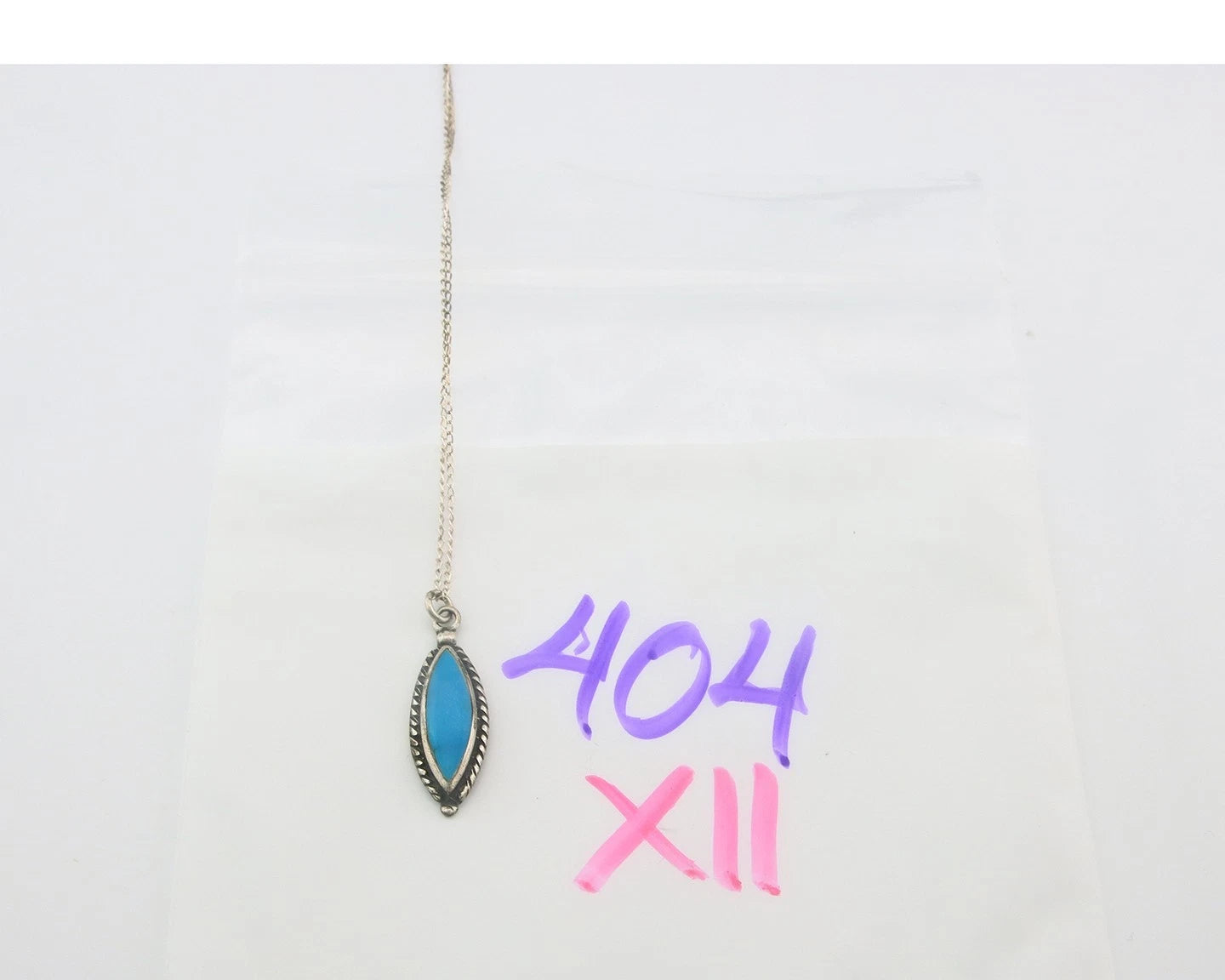 Navajo Necklace Sterling Silver Natural Blue Turquoise Vintage