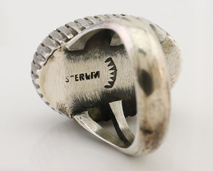 Navajo Handmade Ring 925 Silver Turquoise Signed Native American C.80's