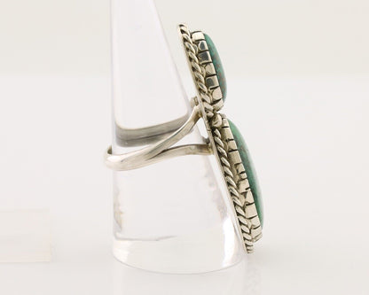 Navajo Handmade Ring 925 Silver Natural Tuquoise Artist Signed B Yazzie C.80's