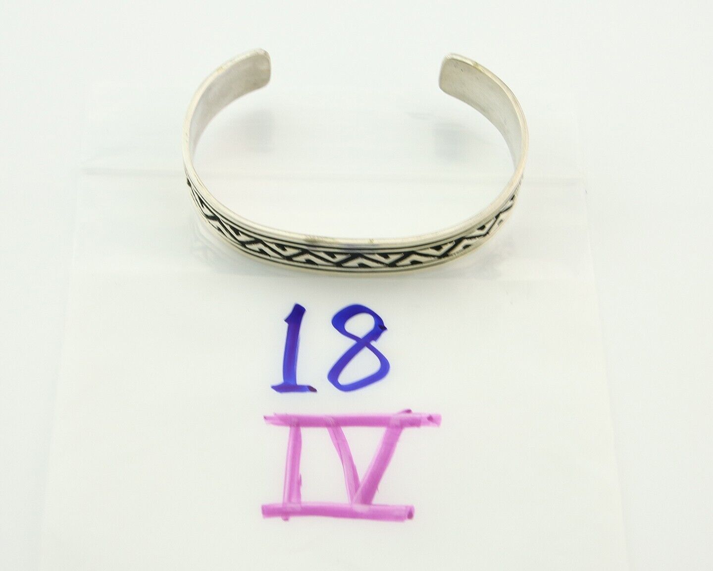 Navajo Bracelet 925 Silver Artist Signed Thomas Singer Cuff Made in the 1980's