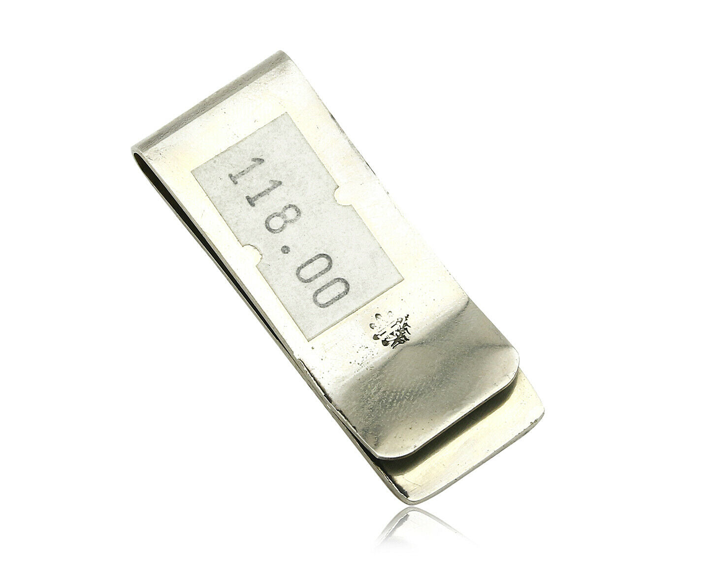 Navajo Money Clip .925 Silver & Nickle Hand Stamped Artist Pooyouma C.80's