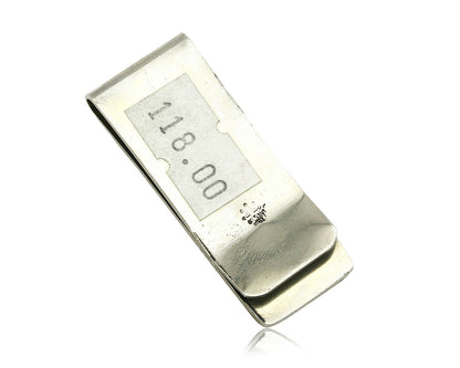 Navajo Money Clip .925 Silver & Nickle Hand Stamped Artist Pooyouma C.80's