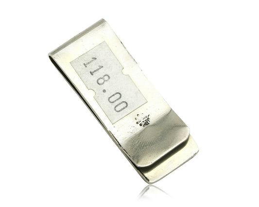 Navajo Money Clip .925 Silver & Nickle Hand Stamped Artist Pooyouma C.80's