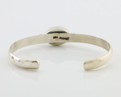 Navajo Cuff Bracelet 925 Silver Natural Blue Turquoise Native American C.80's