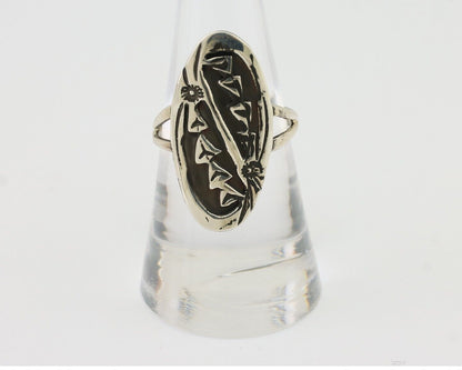 Navajo 925 Silver Shield Artist Native American Artist Size 7.75