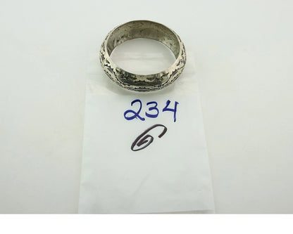 Navajo Bangle Bracelet Sterling Silver Vintage Handmade Hand Stamped