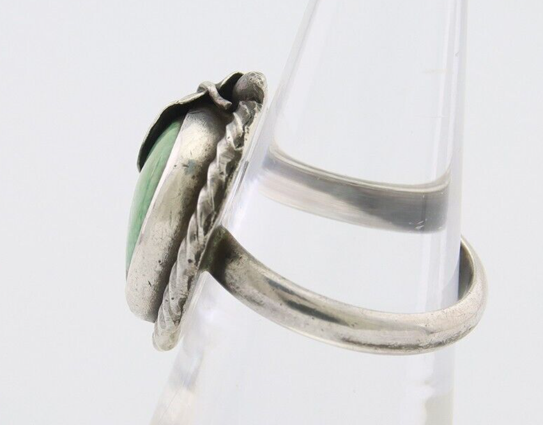 Navajo Handmade Ring 925 Silver Natural Turquoise Native Artist C.80's