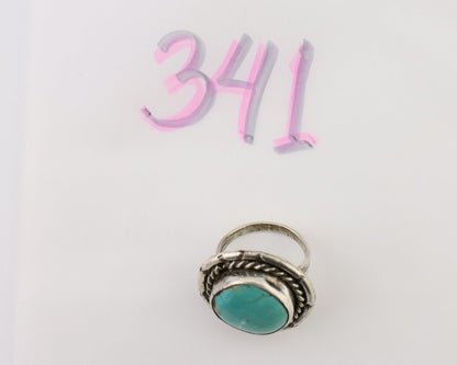 Navajo Handmade Ring 925 Silver Turquoise Native American Artist C.80's