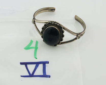 Vintage Navajo Bracelet 925 Silver Onyx Traditional Handmade Native American