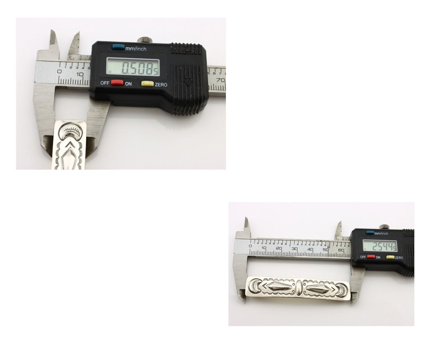 Women's Navajo Hair Clip Hand Stamped 925 Silver Native American Artist C.80's