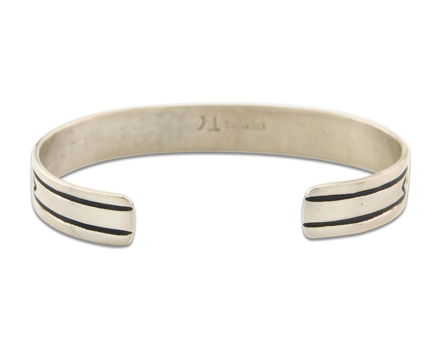 Navajo Bracelet 925 Silver & 12k Yellow Gold Filled Signed Thomas Singer C.80's