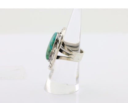 Navajo Ring 925 Silver Royston Turquoise Native American Artist Size 7.0 C.80's