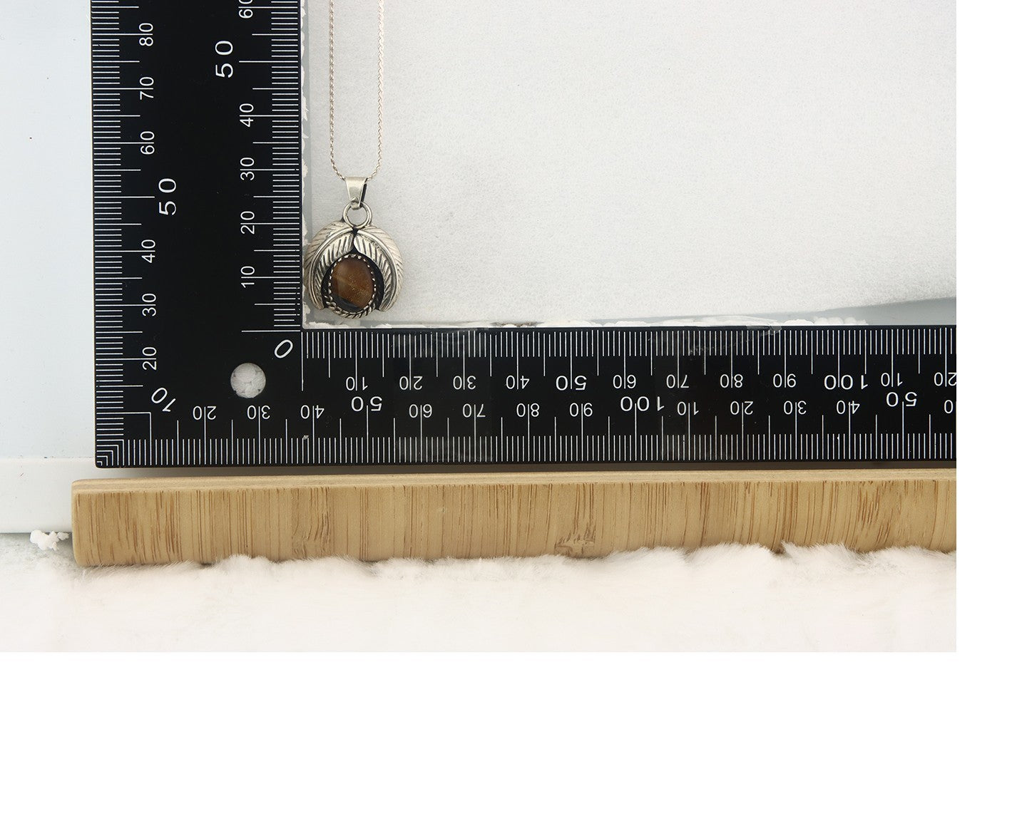 Navajo Sterling Silver Necklace Tiger Eye Sapphire Vintage Handmade Signed IJC