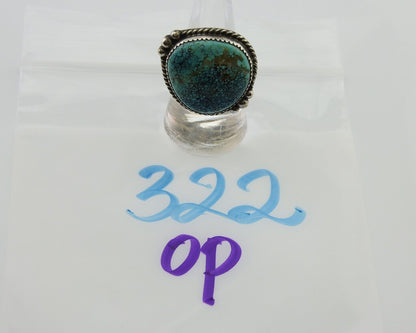 Navajo Handmade Ring 925 Silver Turquoise Native Artist C.80's