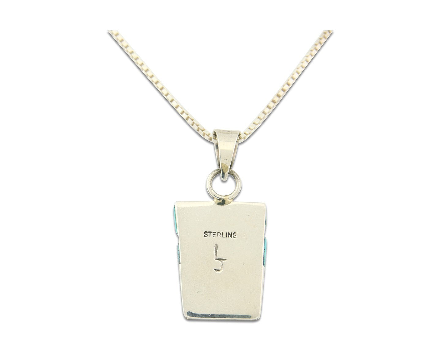 Navajo Sterling Silver Necklace Handmade Authentic Vintage Signed Leonard Jim