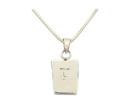 Navajo Sterling Silver Necklace Handmade Authentic Vintage Signed Leonard Jim