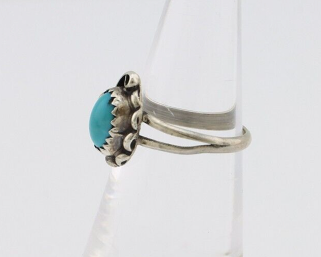 Navajo Ring 925 Silver Turquoise Artist Signed SkyStone Creations C.80's