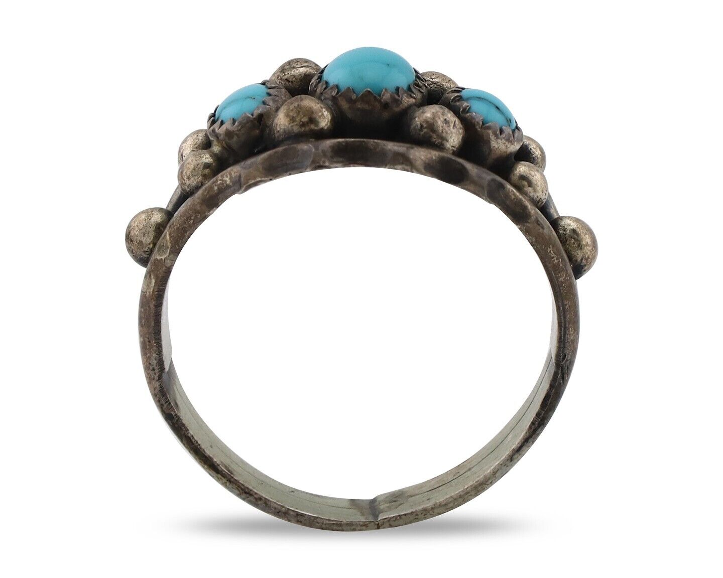 Navajo Ring 925 Silver Turquoise Artist Signed E SkyStone Creations C.80's