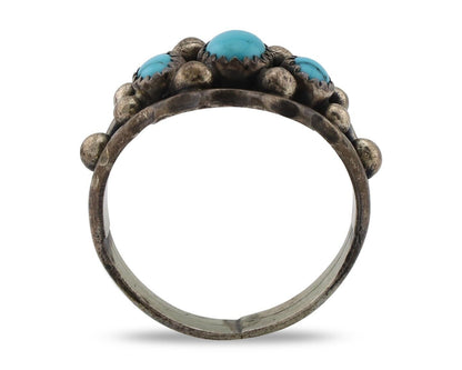 Navajo Ring 925 Silver Turquoise Artist Signed E SkyStone Creations C.80's