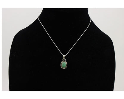 Navajo Necklace 925 Silver Natural Kingman Turquoise Native Artist C.2008