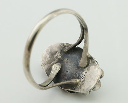 Navajo Handmade Ring 925 Silver Sleeping Beauty Artist Signed SC C.80's