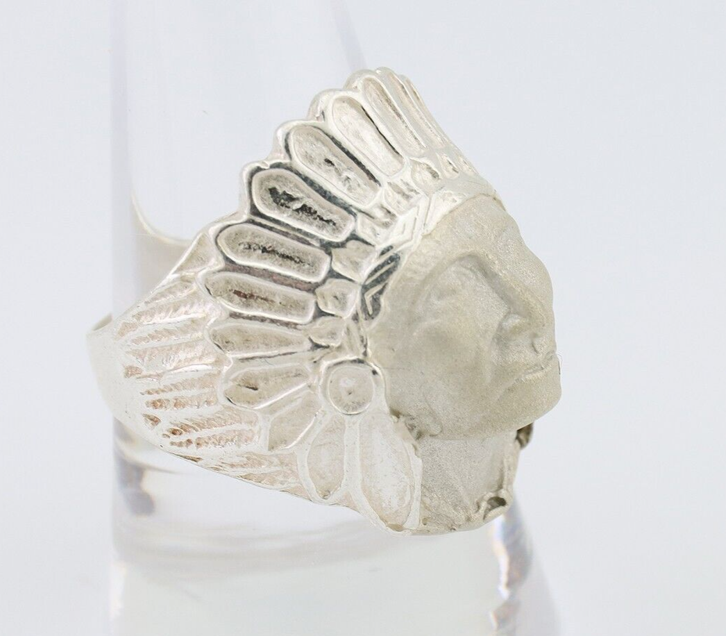 Indian Chief Ring 925 Sterling Silver SOLID CAST 925 STERLING SILVER Size 9.75