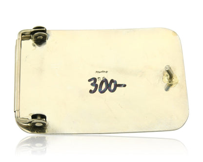 Navajo Belt Buckle 925 Sterling Silver Claw Artist Signed SC 2x3 in C.80's